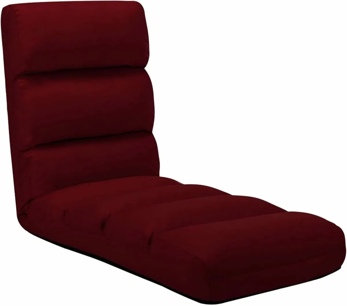Silla Reclinable Plegable de Jardín en Cuero Rojo Vino