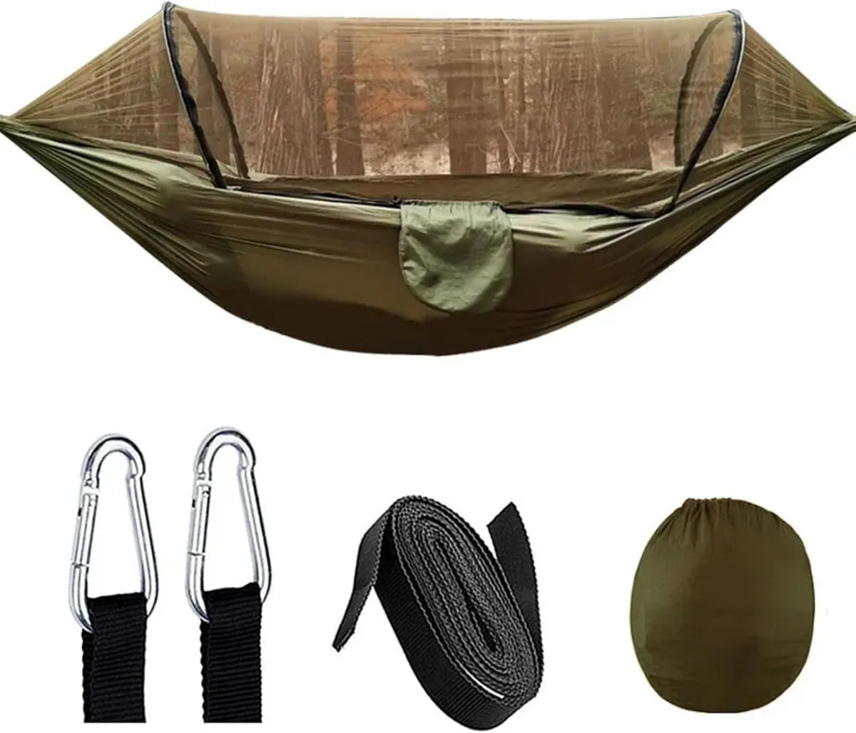 Hamaca de Camping con Mosquitera para 1-2 Personas, Columpio Portátil para Exterior