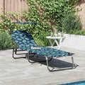 Tumbona ergonómica plegable de 190x57x81 cm para exteriores
