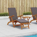 Tumbona de acacia ergonómica con respaldo ajustable, ideal para jardín y terraza