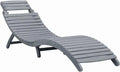 Tumbona ergonómica de acacia plegable para exteriores, resistente al clima
