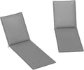 Outsunny Juego de 2 Cojines para Tumbonas de Jardín 193x58x6 cm con Protección UV y Resistencia al Agua en Gris