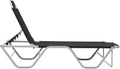 Tumbona Aluminio Negro/Plata Ajustable para Exterior 190x59x30 cm
