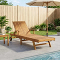 Silla Reclinable de Madera de Teca para Una Persona, Color Marrón