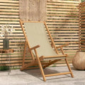 Tumbona plegable de teca resistente, ajustable para jardín y terraza
