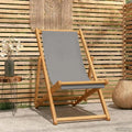 Silla Reclinable de Teca, Resistente al Clima y Ajustable para Exteriores