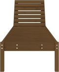 Tumbona de Pino Ajustable Resistente al Clima para Exterior, Color Miel