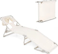 Hamaca Plegable Exterior con Almohada y Respaldo Regulable