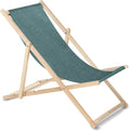 Tumbona Plegable de Madera con Ajuste, Color Turquesa Melange