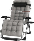 Tumbona ergonómica ajustable 240 kg con cubierta y respaldo transpirable plateado