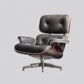 Lounge Chair Faux Leather 84x89x91 cm - Black - Modern Style