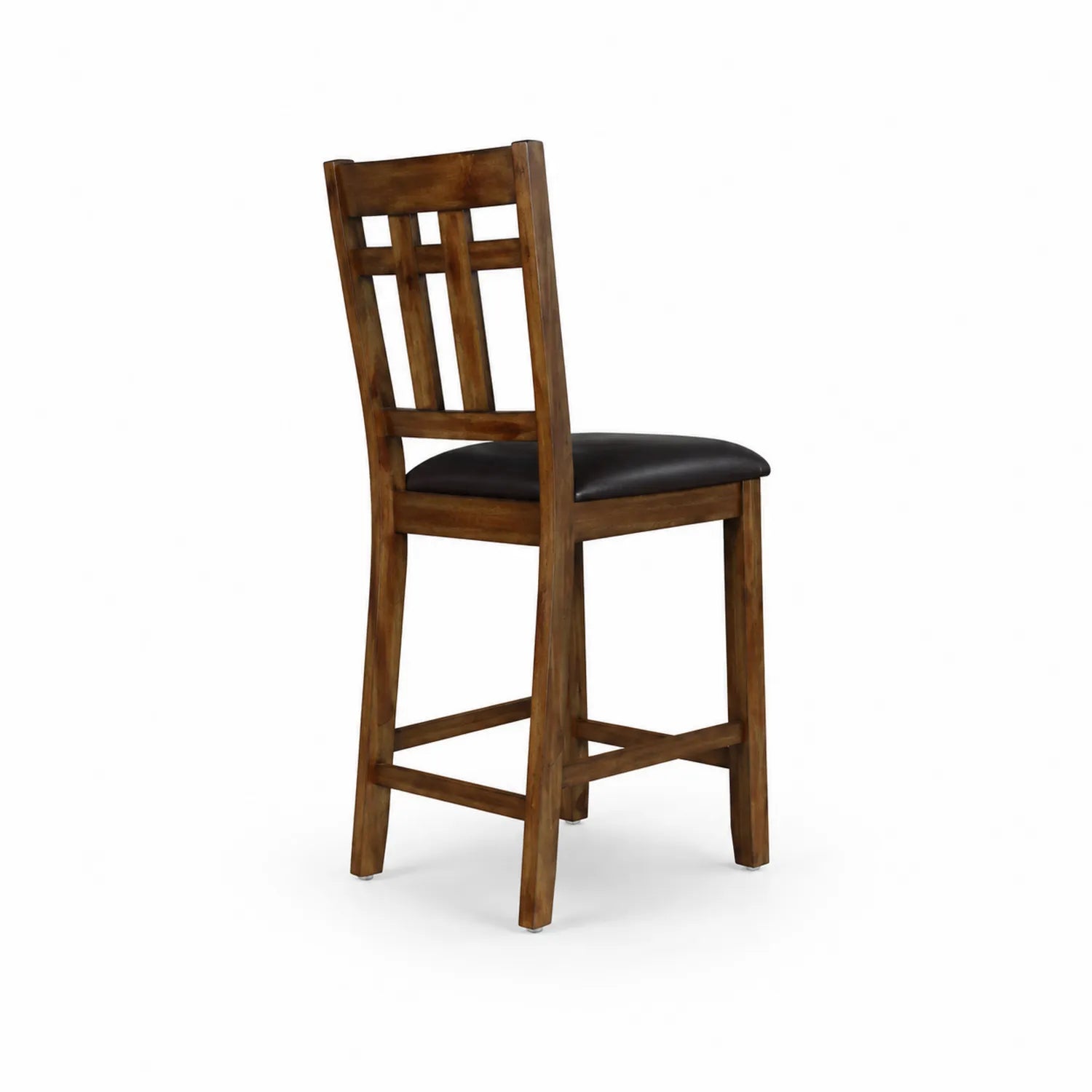 Silla de madera con asiento de poliuretano negro