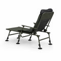 Silla de exterior plegable de metal con poliéster Verde y reposapiés ajustable