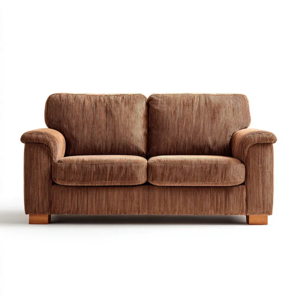 Modern Sofa Set Corduroy Fabric 150x90x85 cm - Brown